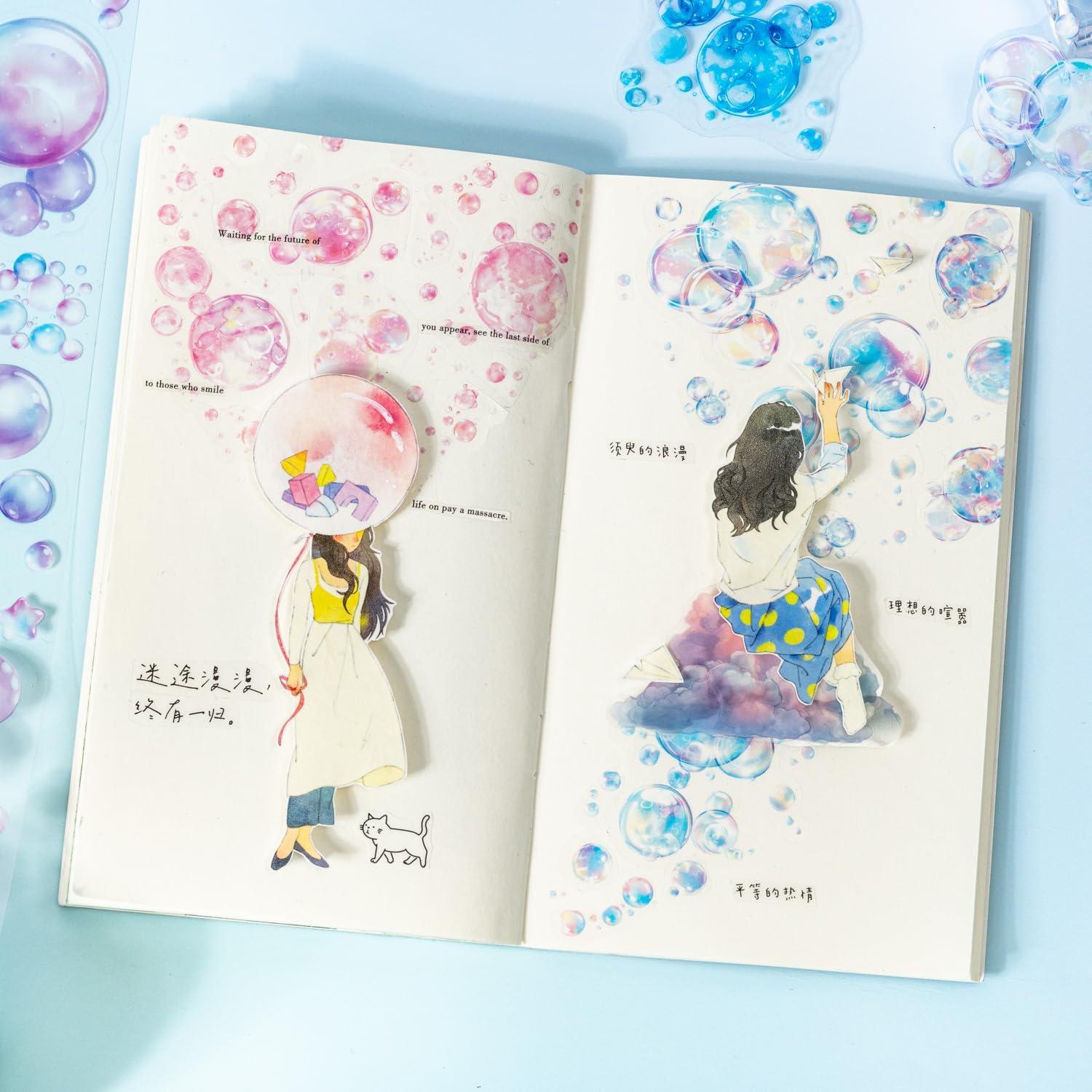 Etiquetas de Cinta PET para Scrapbooking MisKepaa - 6 Rollos Coloridos