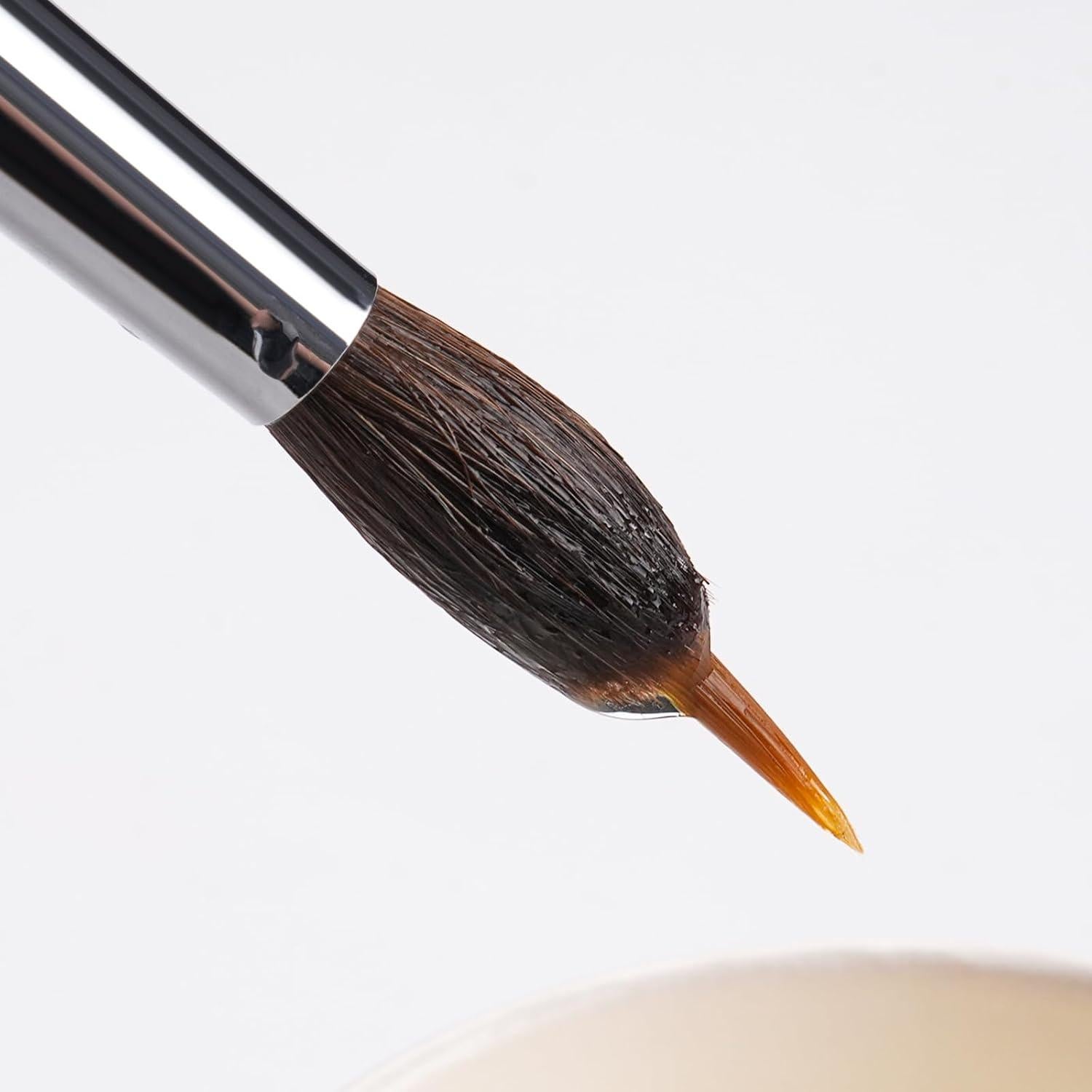 Pinceles de Acuarela Fuumuui 4 Pcs Punta de Aguja Sintética