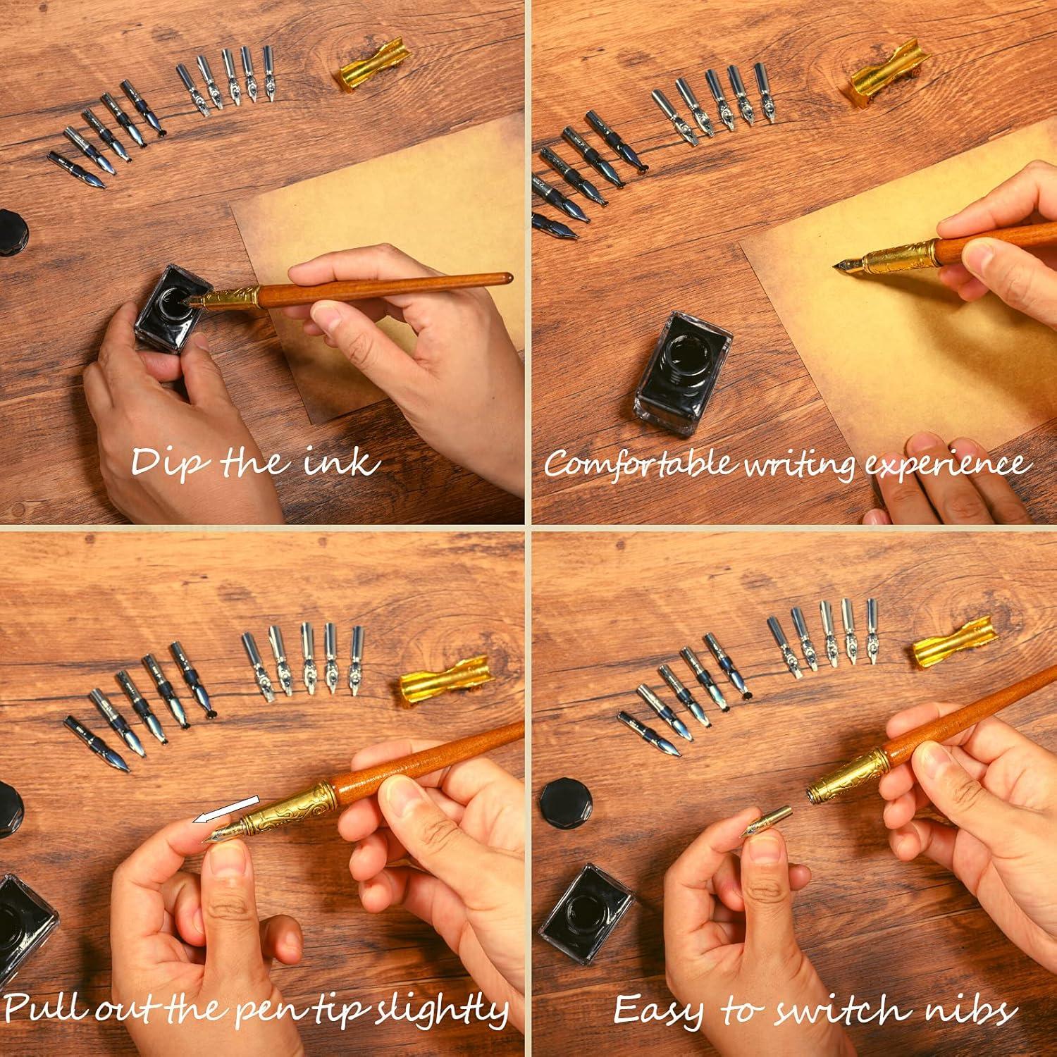 Juego de Plumas Caligráficas POHNPICE con Tinta y Puntas