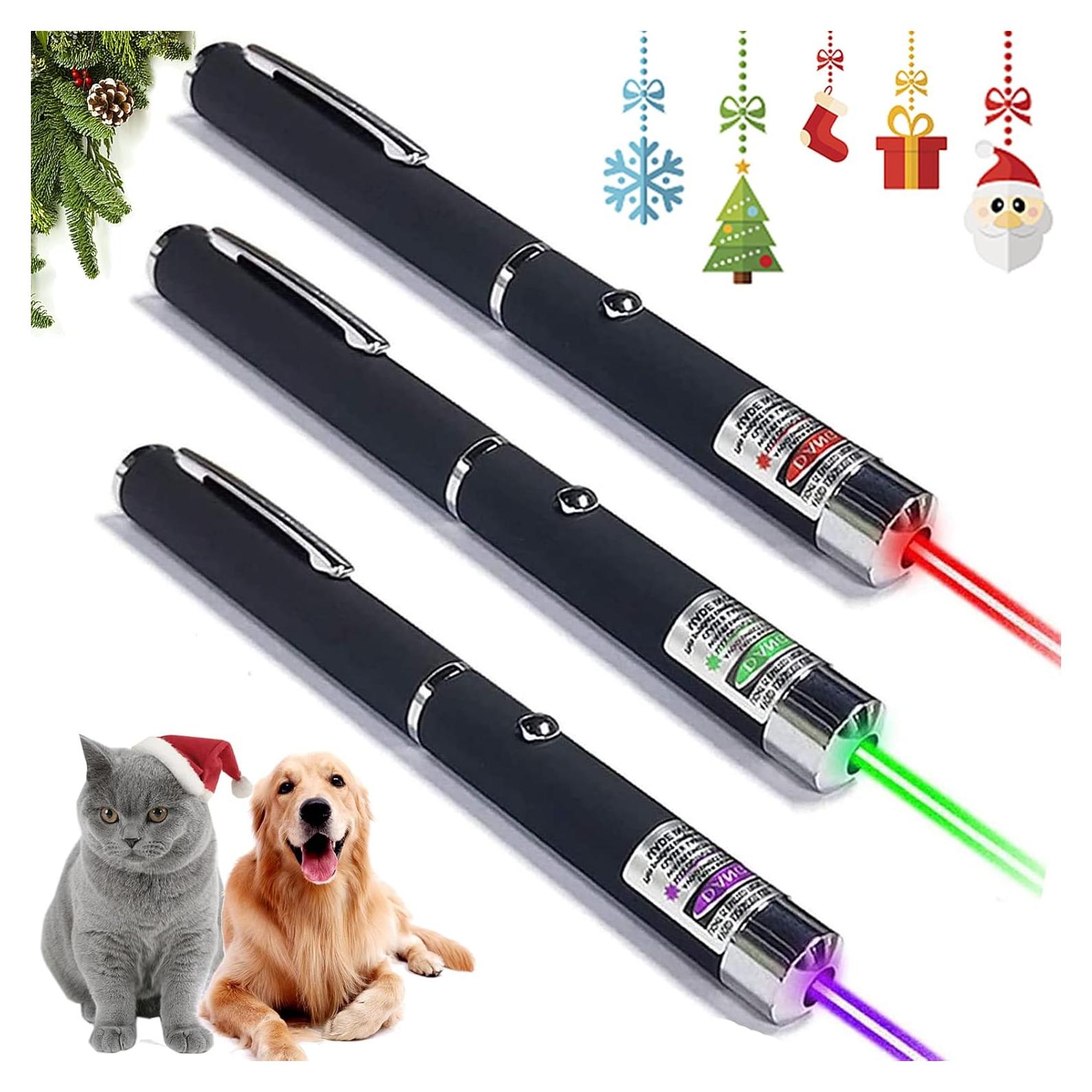 Puntero láser para gatos y perros - Paquete de 3 colores