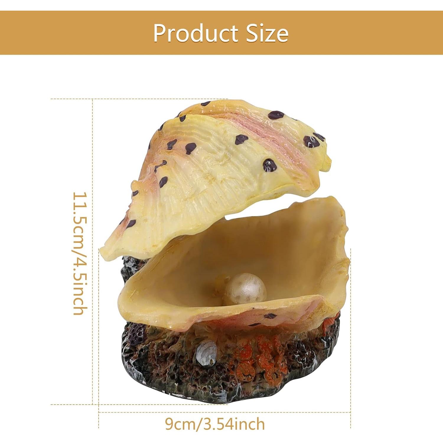 Decoración de Acuario Abnaok - Concha de Almeja Beige 13cm