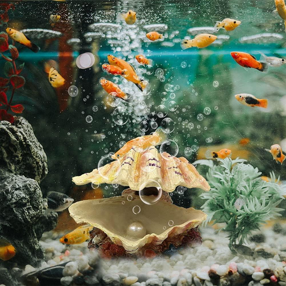 Decoración de Acuario Abnaok - Concha de Almeja Beige 13cm