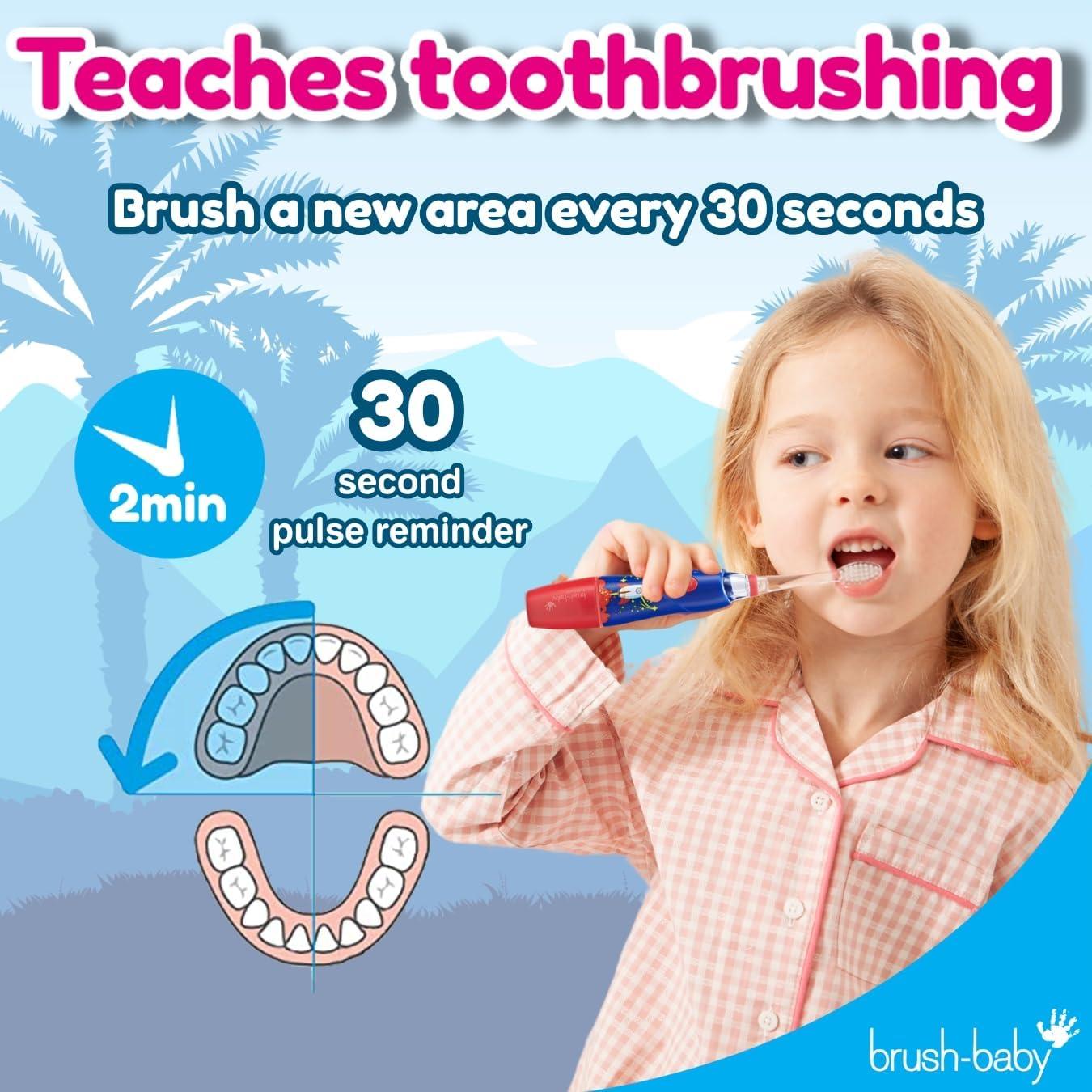 Cepillo de Dientes Eléctrico Brush-Baby KidzSonic Dinosaurio