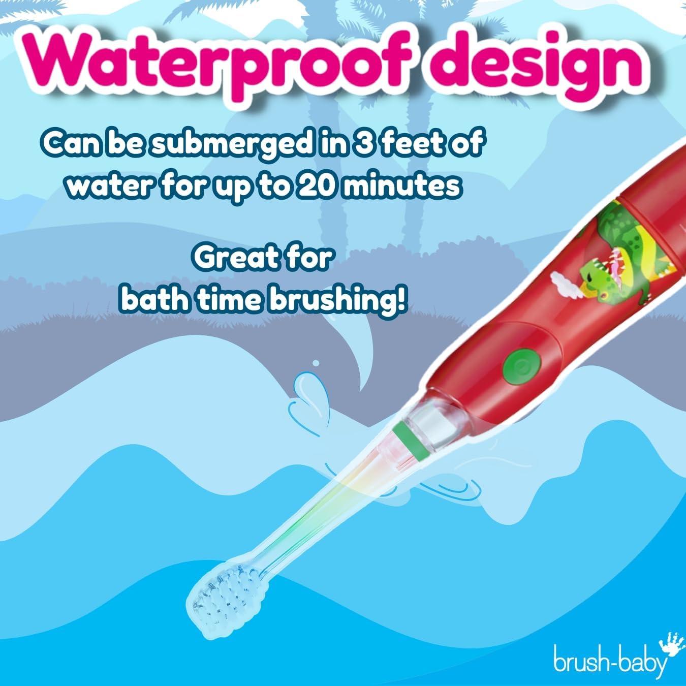 Cepillo de Dientes Eléctrico Brush-Baby KidzSonic Dinosaurio