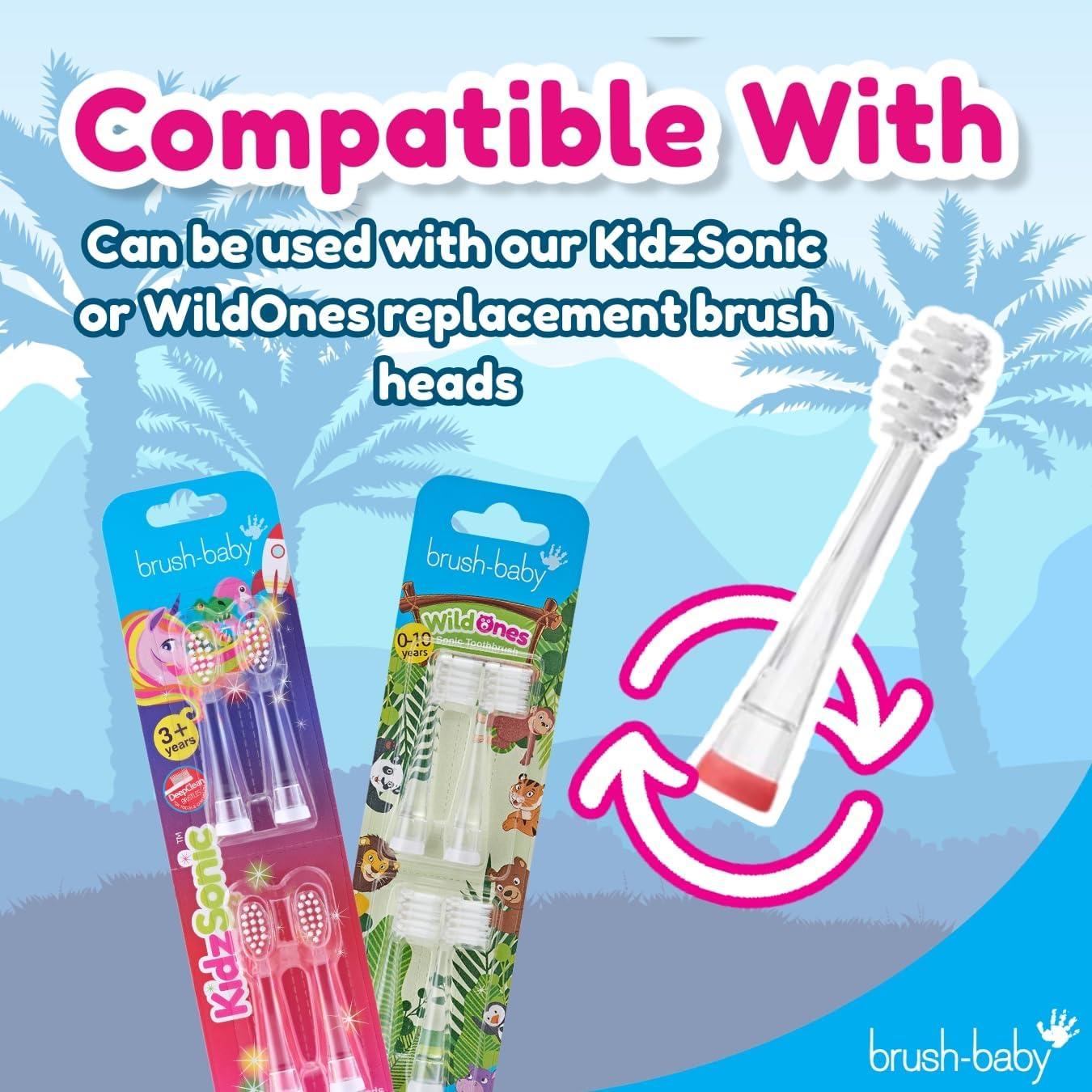 Cepillo de Dientes Eléctrico Brush-Baby KidzSonic Dinosaurio