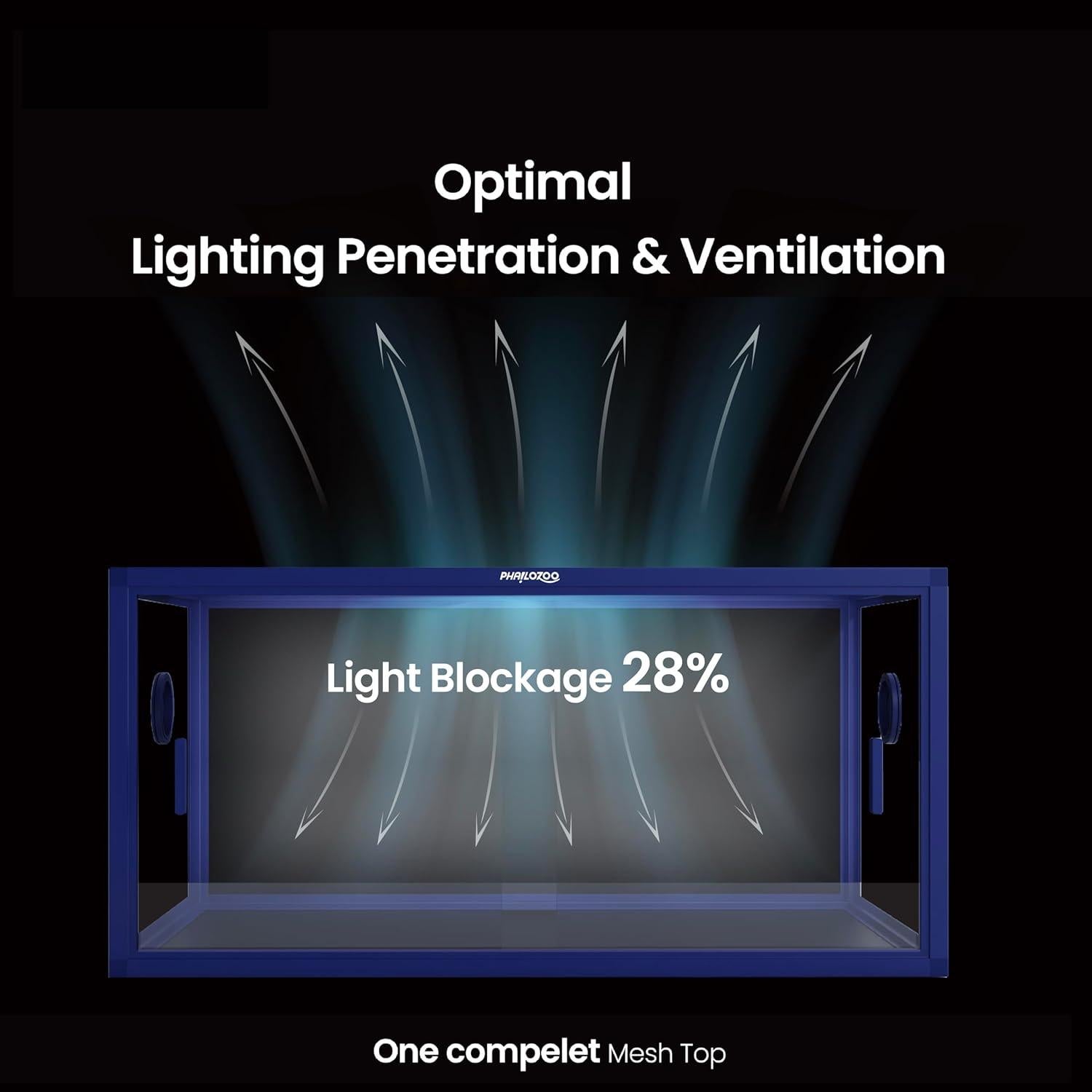 Tanque de Reptiles 50 Galones Phailozoo 91.44x45.72x45.72cm