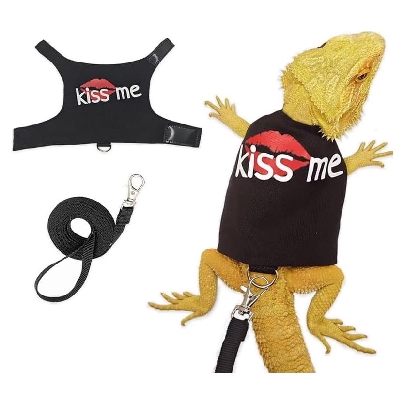 Correa y Arnés Ajustable HOKABLE para Dragón Barbudo Negro