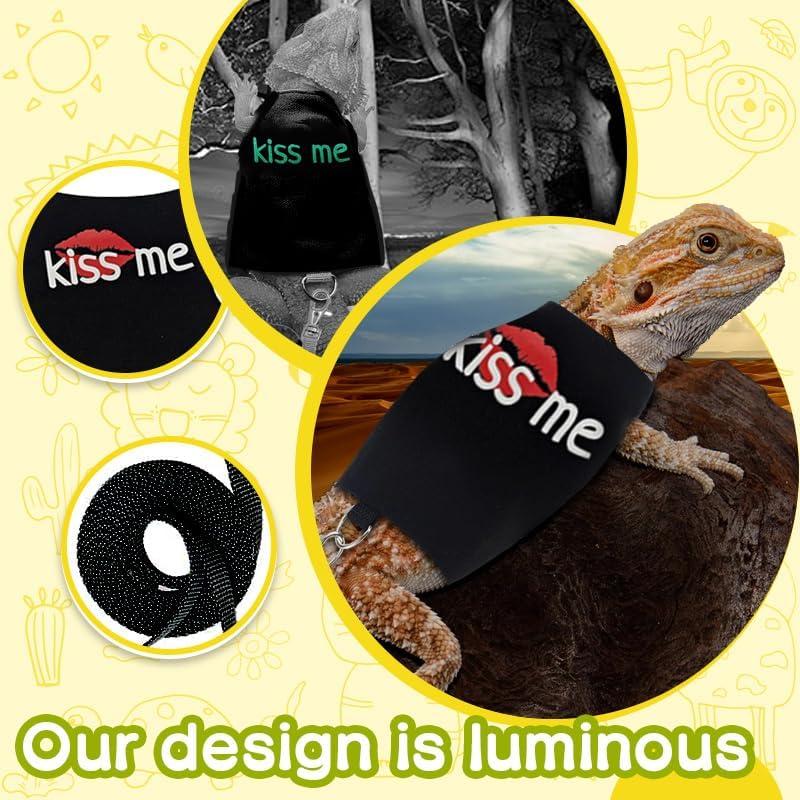 Correa y Arnés Ajustable HOKABLE para Dragón Barbudo Negro