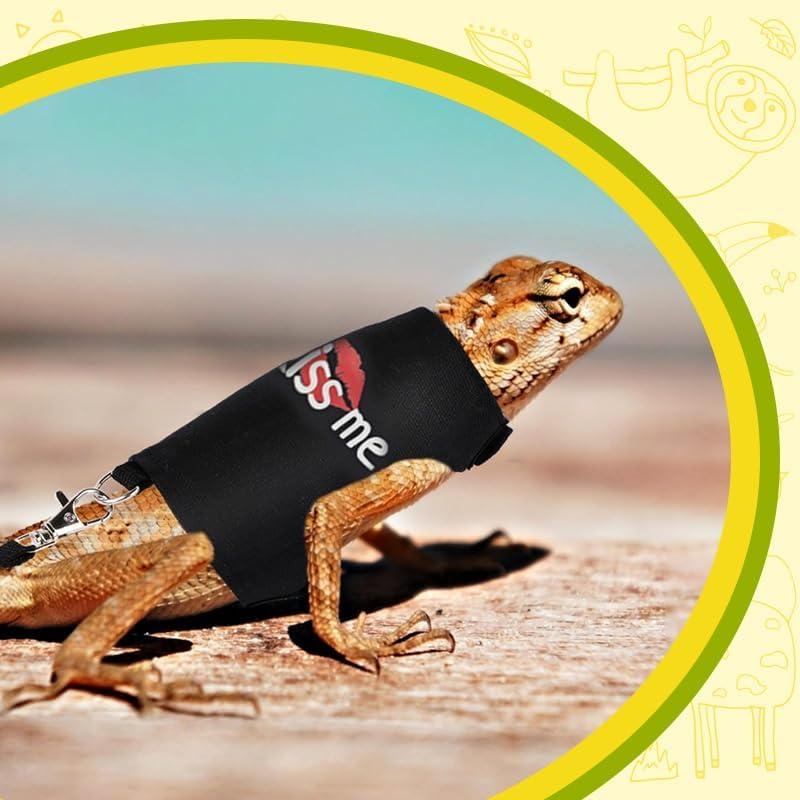 Correa y Arnés Ajustable HOKABLE para Dragón Barbudo Negro