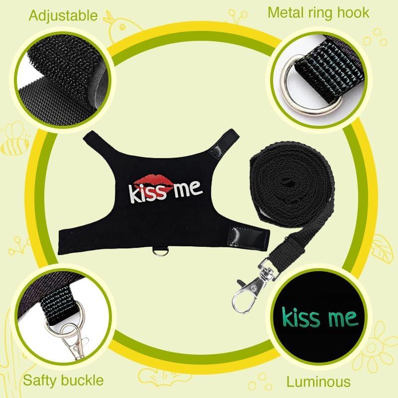 Correa y Arnés Ajustable HOKABLE para Dragón Barbudo Negro