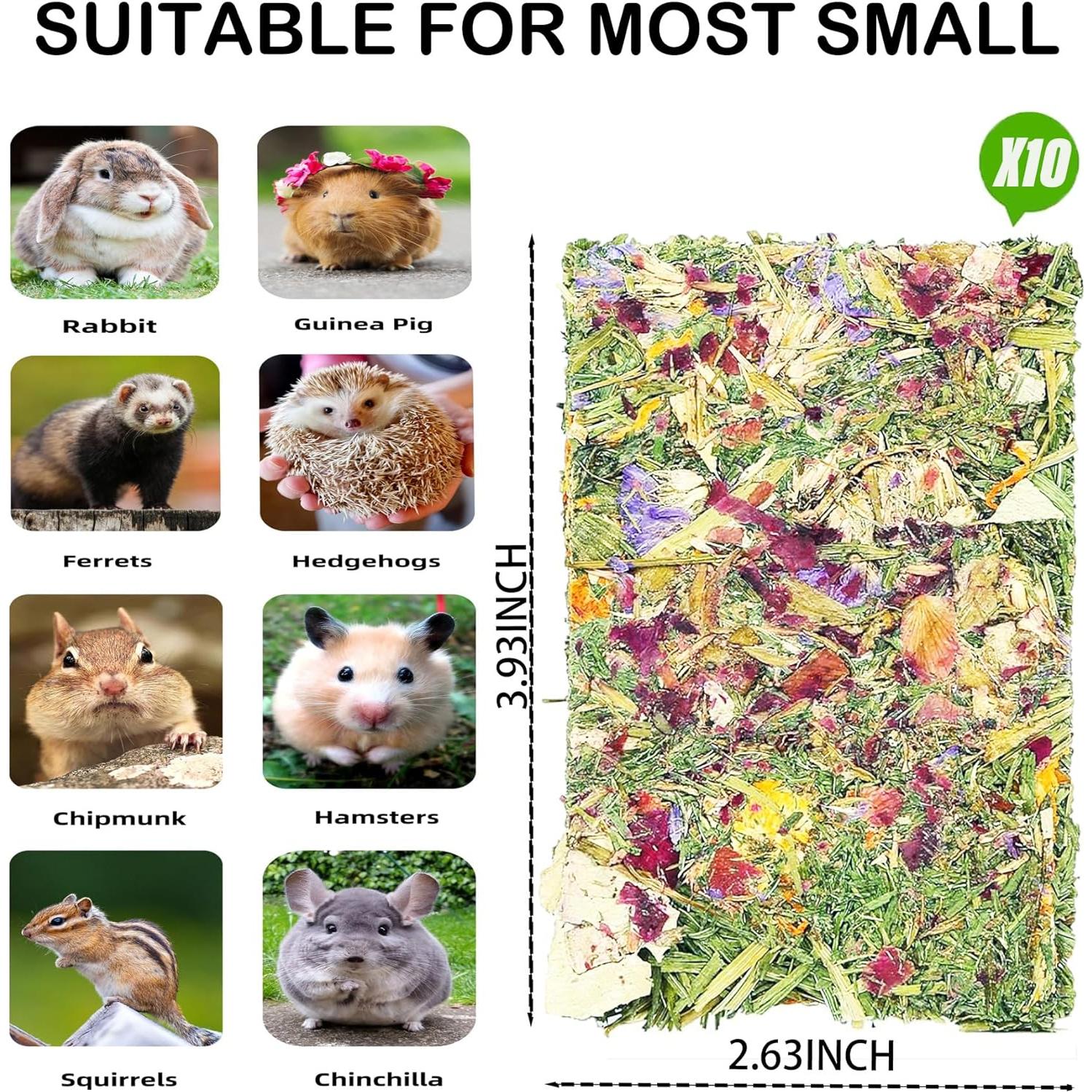 Juguetes para Conejos YTSKJ - Paquete de 10 Chips de Heno