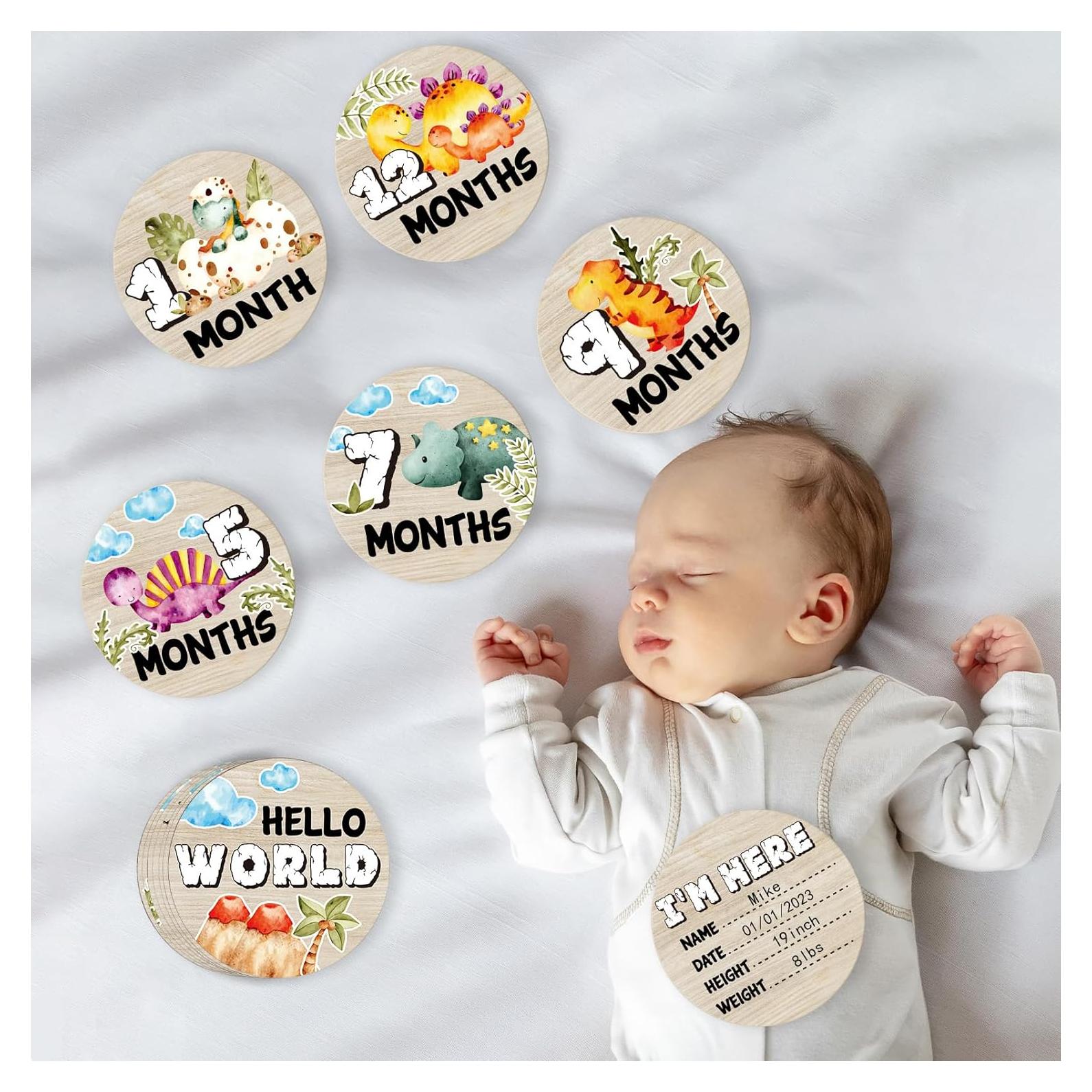 Círculos de Hitos para Bebés de Madera - 7 Piezas Reutilizables