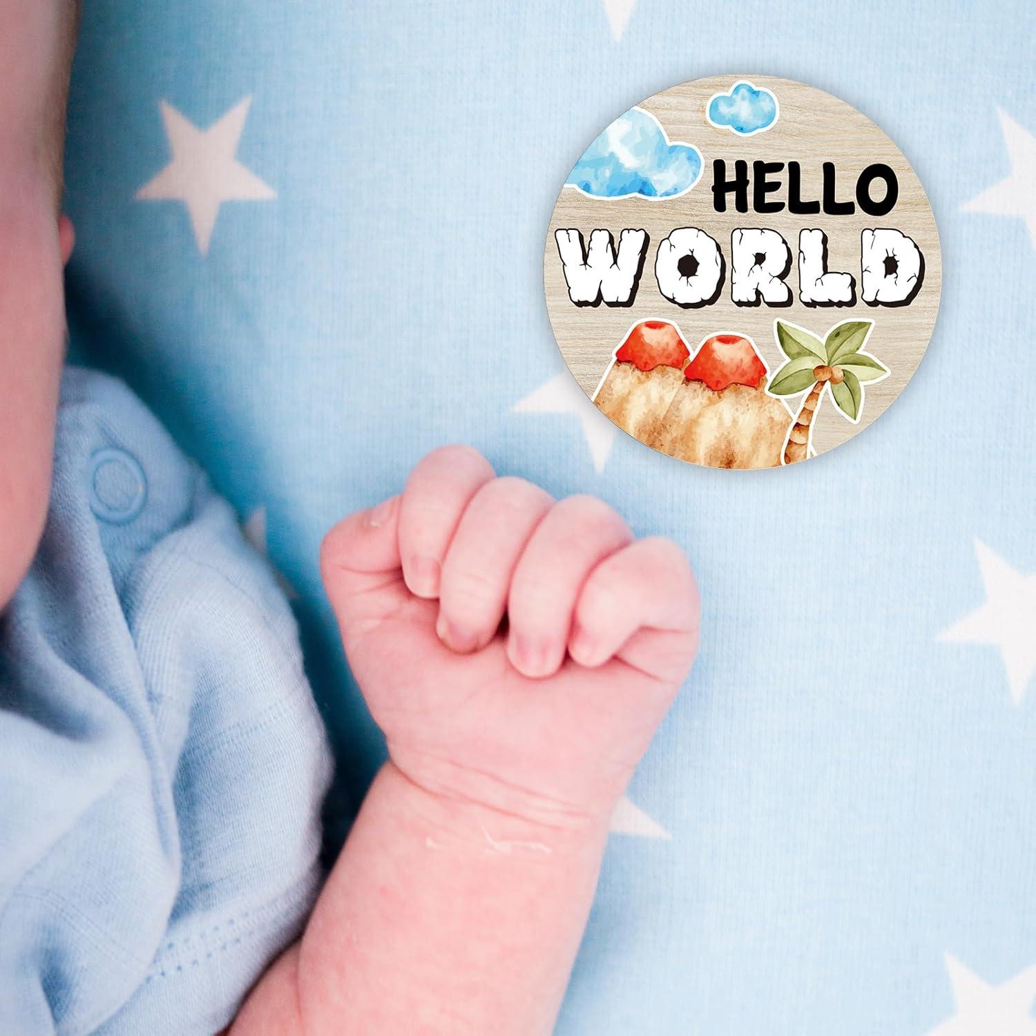 Círculos de Hitos para Bebés de Madera - 7 Piezas Reutilizables