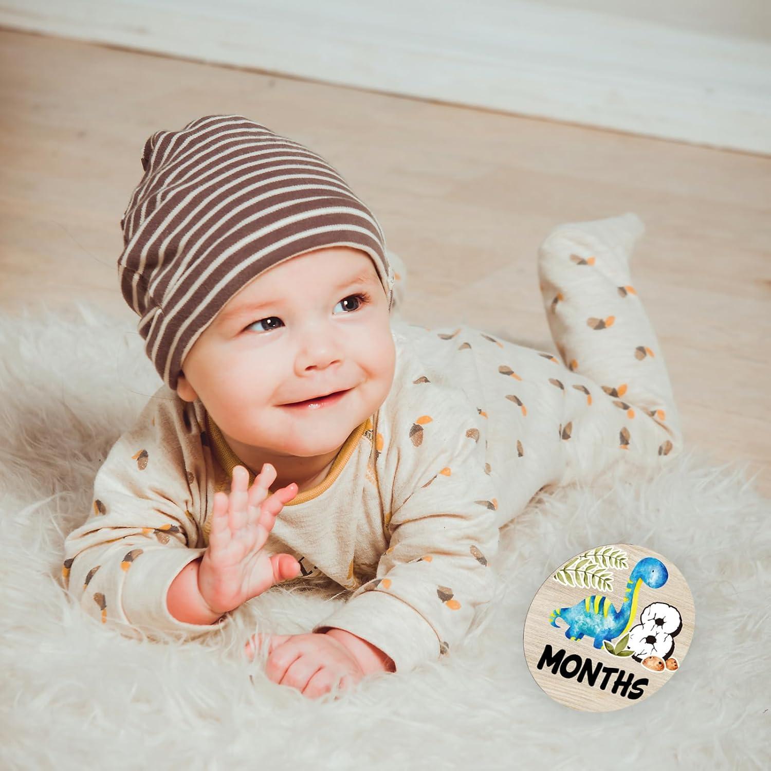 Círculos de Hitos para Bebés de Madera - 7 Piezas Reutilizables