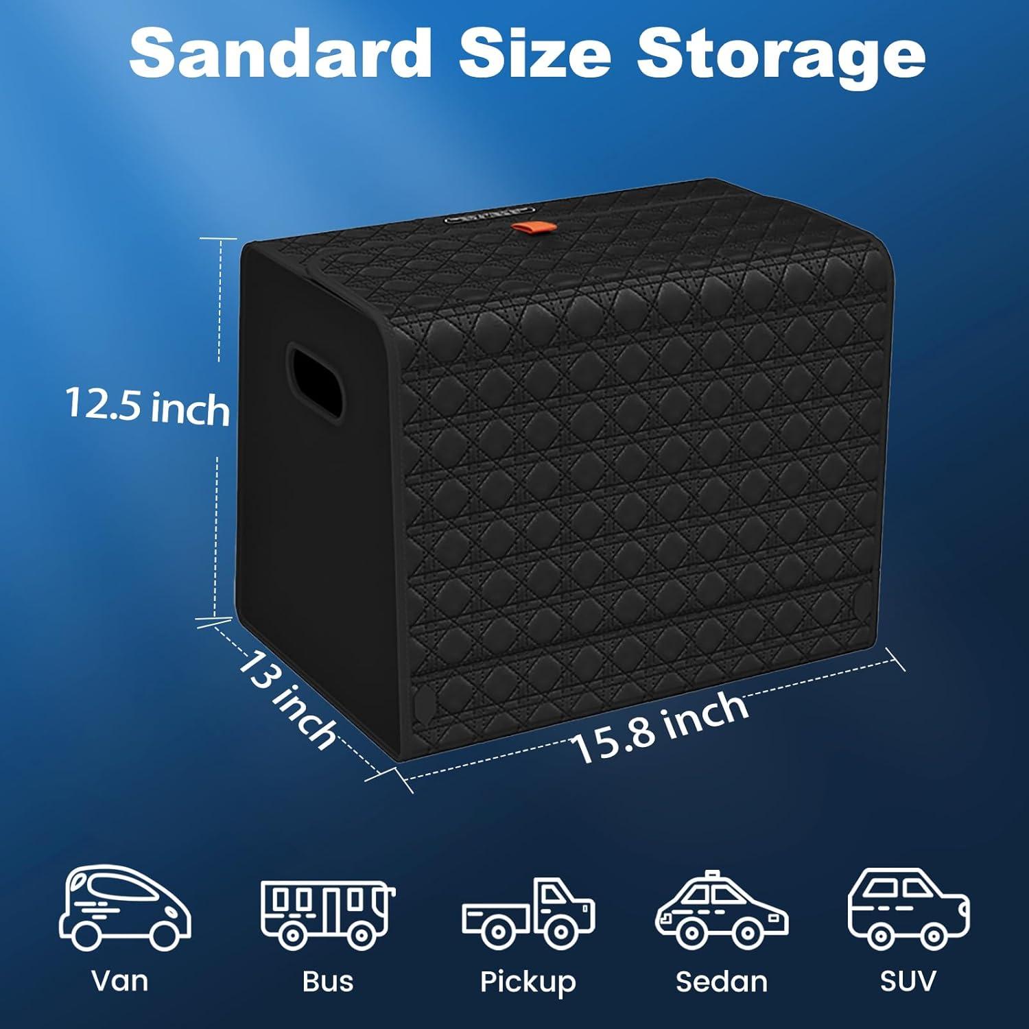 Organizador de Maletero Aiuwo Plegable para Coche Negro 40x33x31cm