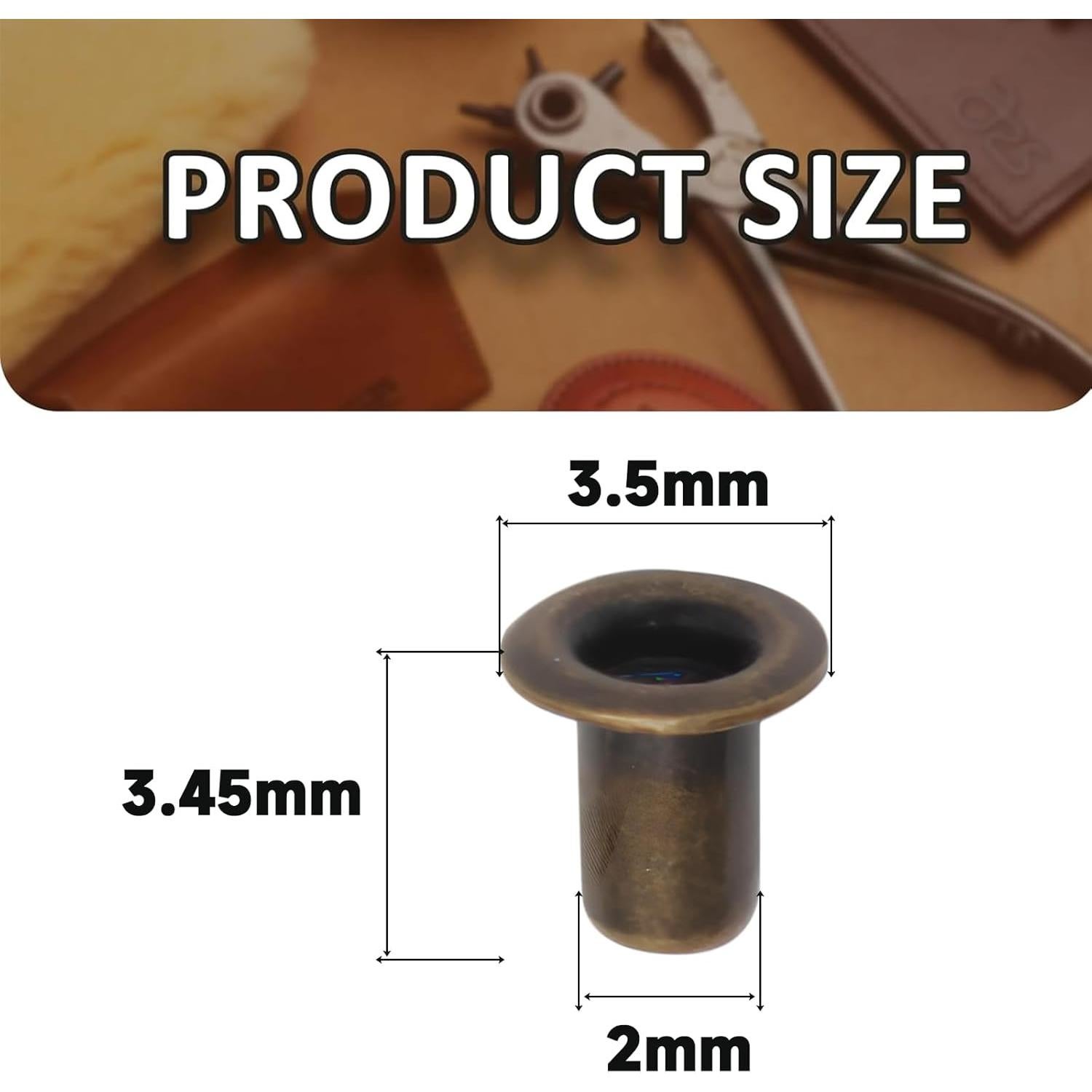 Ojales Autoadhesivos Litoexpe 1.5mm Latón Antiguo 200 Pcs