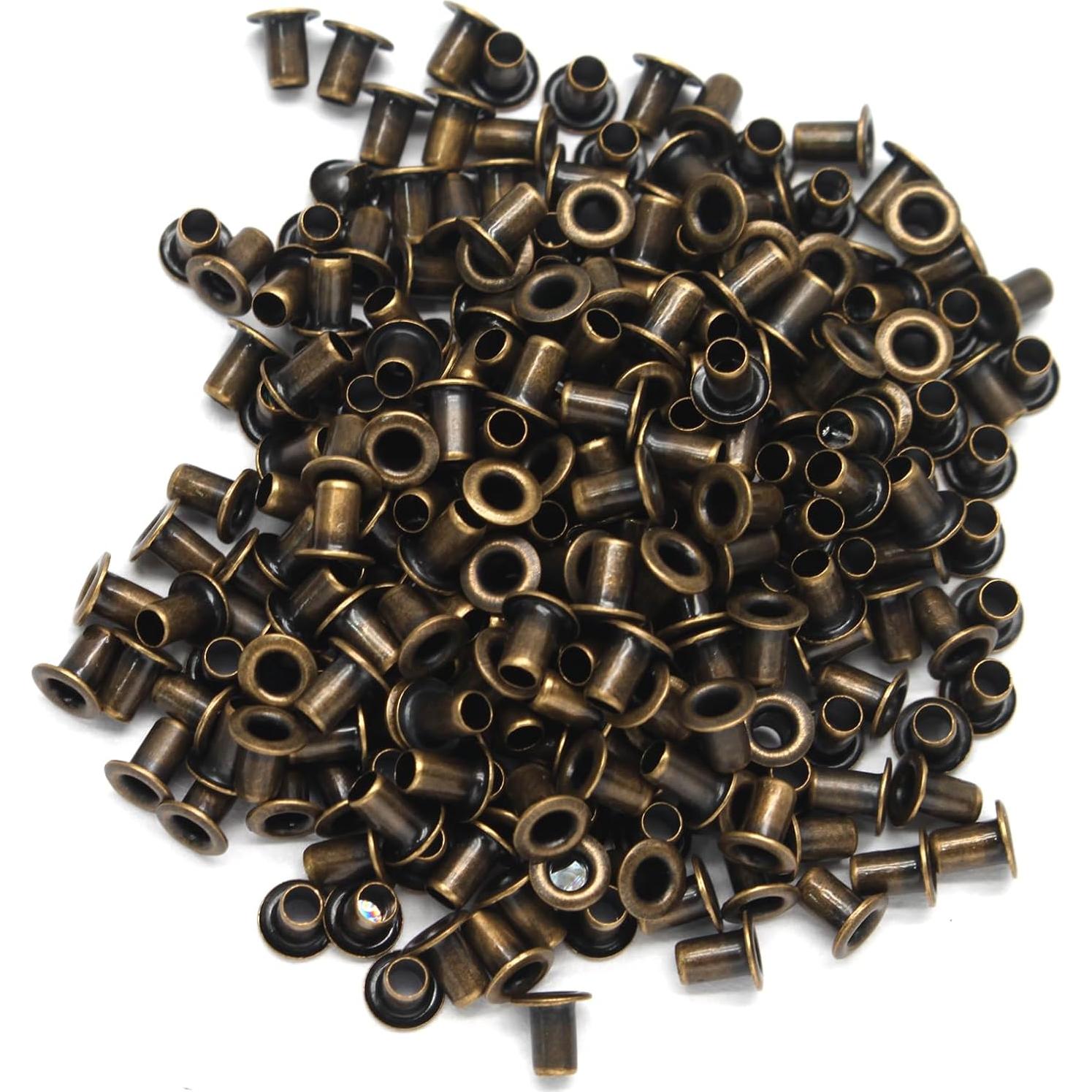 Ojales Autoadhesivos Litoexpe 1.5mm Latón Antiguo 200 Pcs