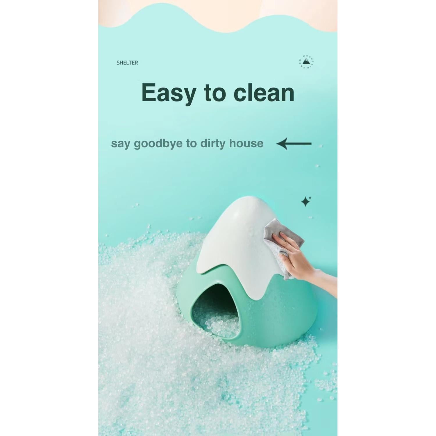 Casa Escondite para Hámster MuchuanS Montaña Nevada Azul