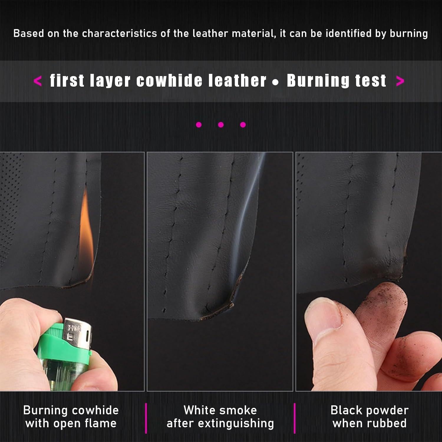 Cubierta de Volante de Cuero Ziciner 38 cm Antideslizante Beige