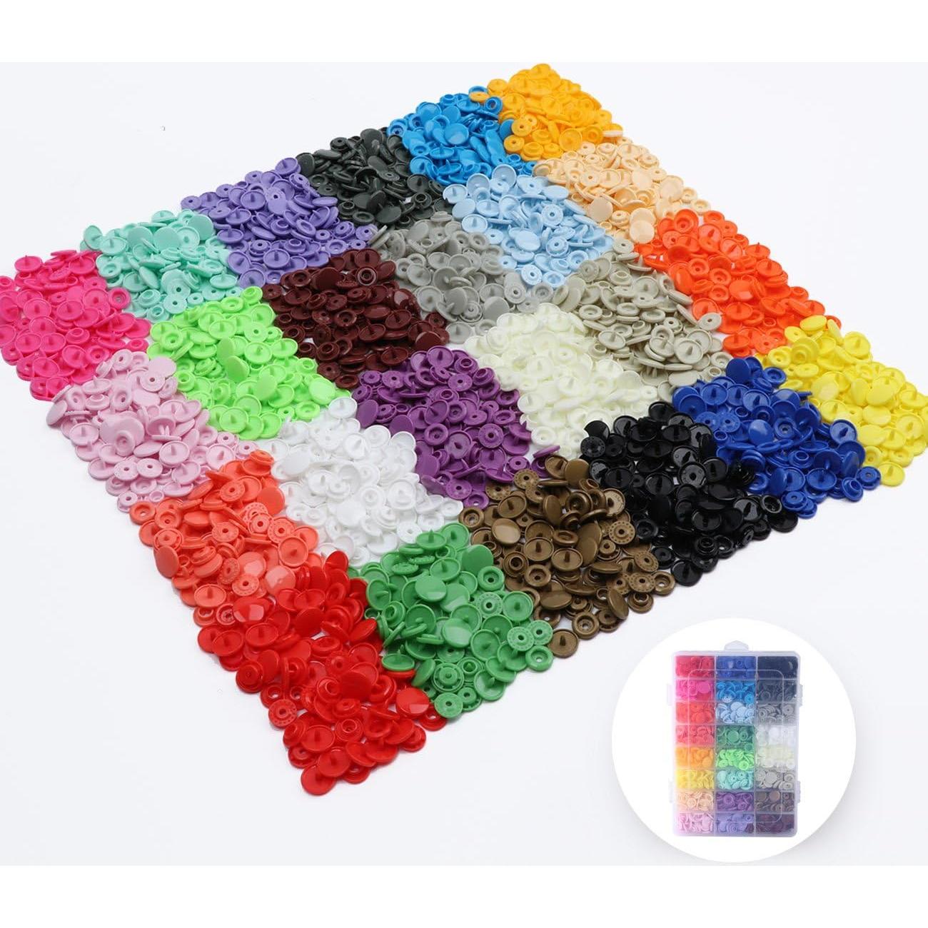 Kit de Botones a Presión Plástico ilauke 408 Piezas 12mm