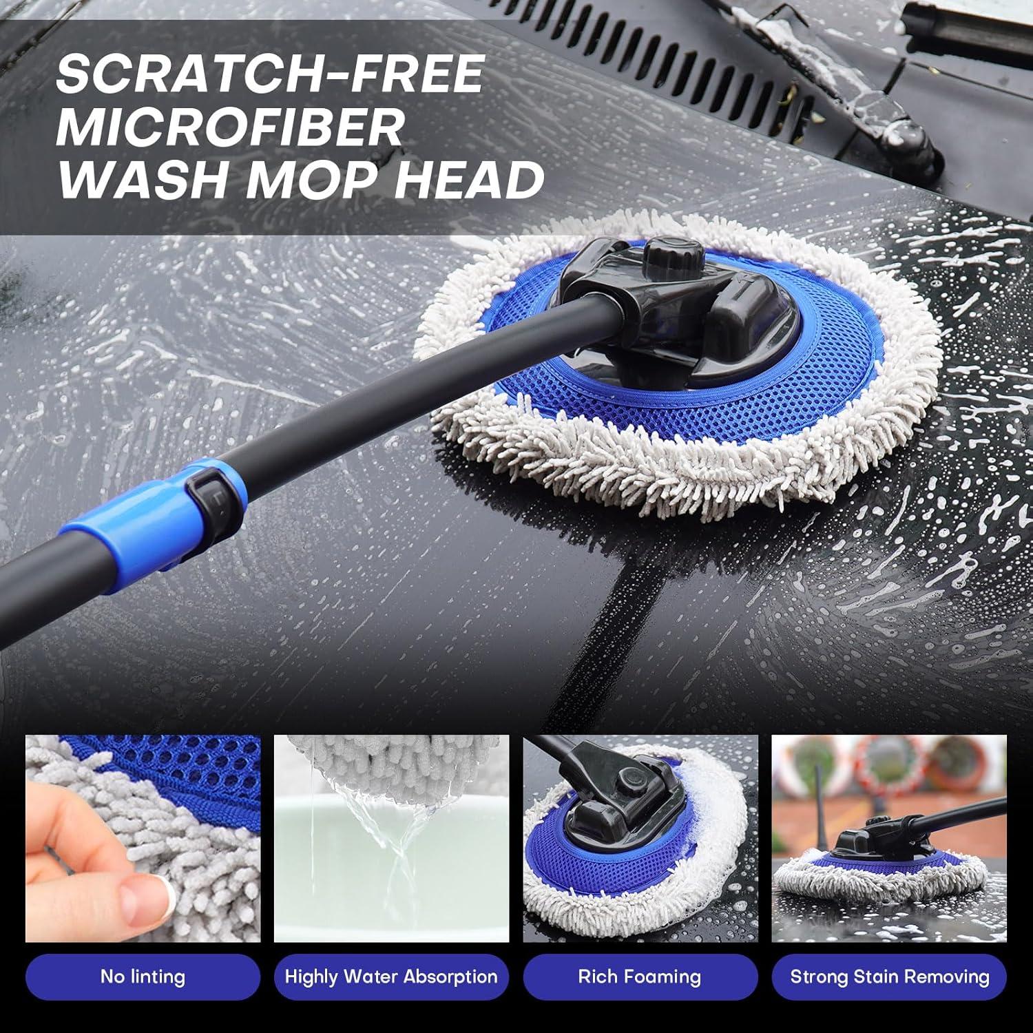 Cepillo de Lavado de Autos Hmdswa con Mango Ajustable 44.5cm