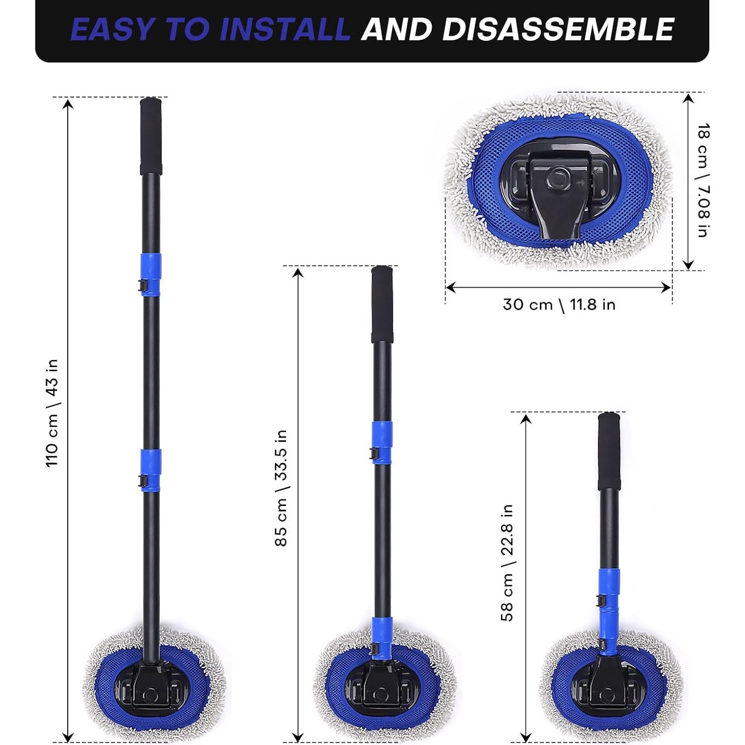 Cepillo de Lavado de Autos Hmdswa con Mango Ajustable 44.5cm