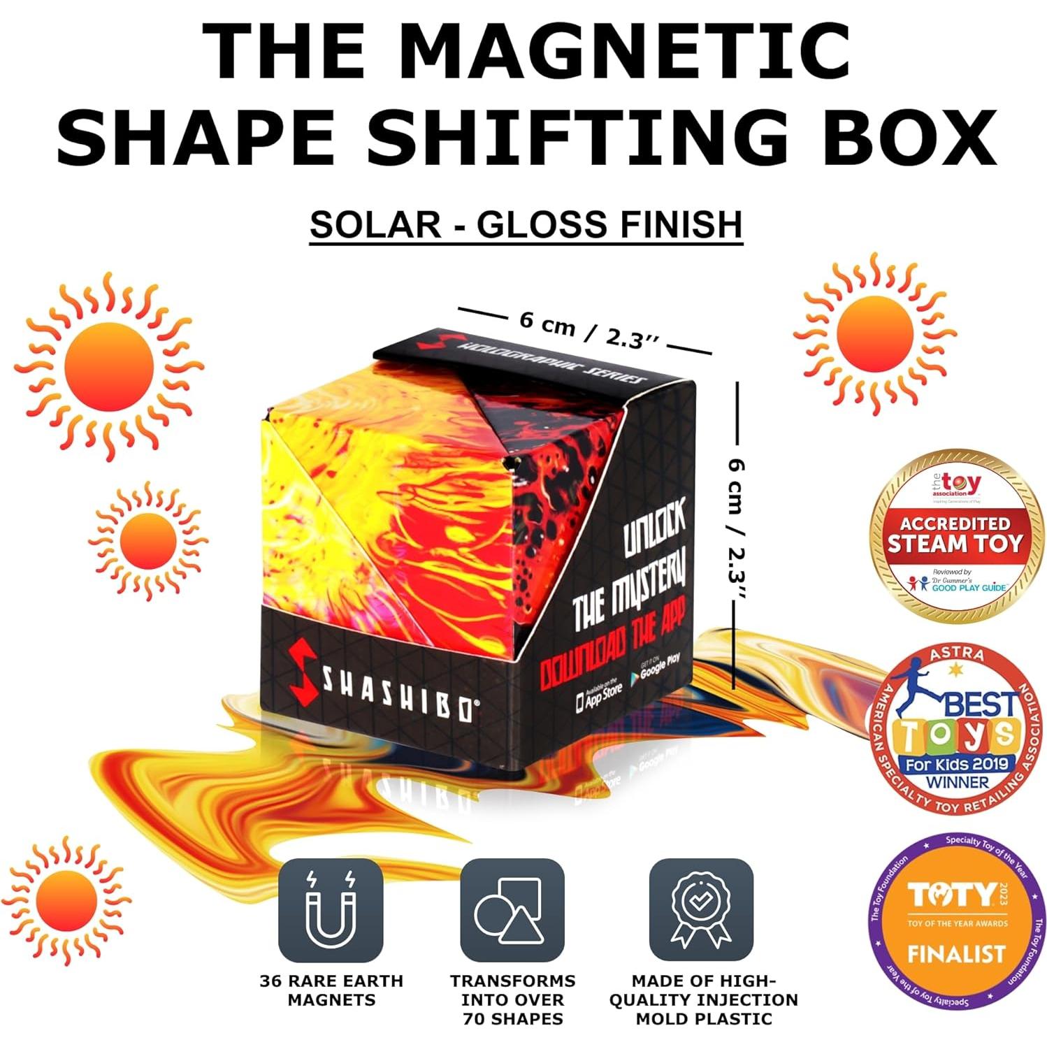 Cubo Magnético Shashibo Solar - Juguete Antiestrés STEM