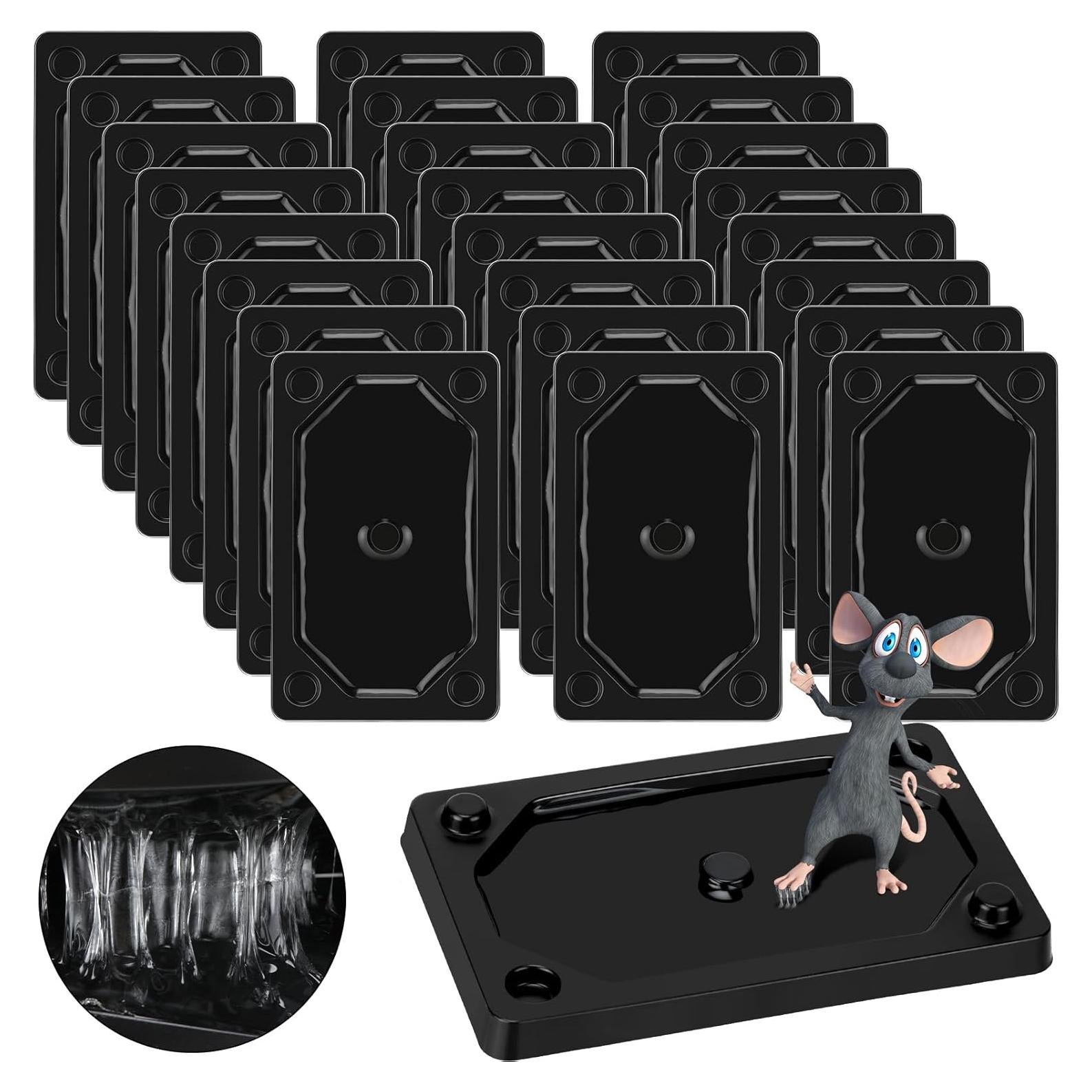 Trampas Adhesivas para Ratones Qualirey 24 Piezas 7.7x12.5cm