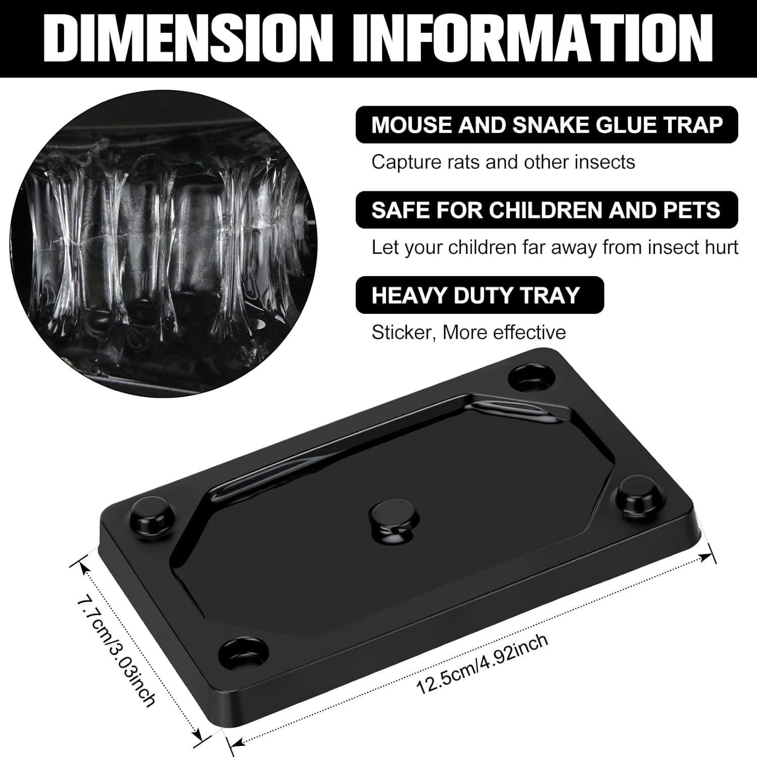 Trampas Adhesivas para Ratones Qualirey 24 Piezas 7.7x12.5cm