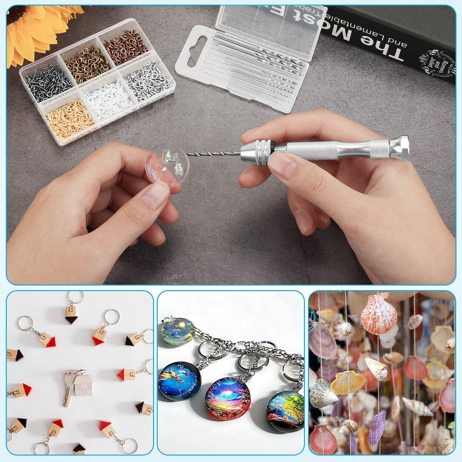 Conjunto Taladro Manual Shynek Pin Vise con 10 Brocas y 600 Ganchos