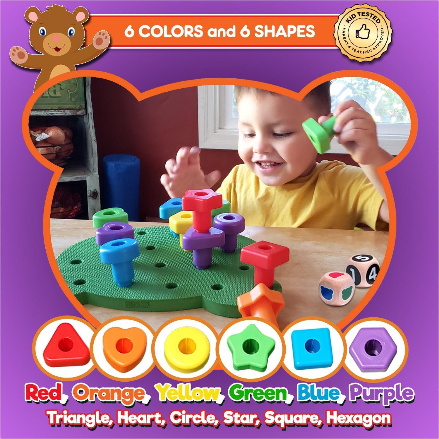 Juego de Tablero de Formas Jumbo Kids Korner - 18 Puntas y 2 Dados