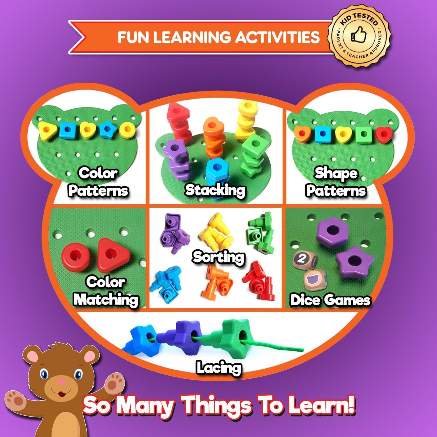 Juego de Tablero de Formas Jumbo Kids Korner - 18 Puntas y 2 Dados