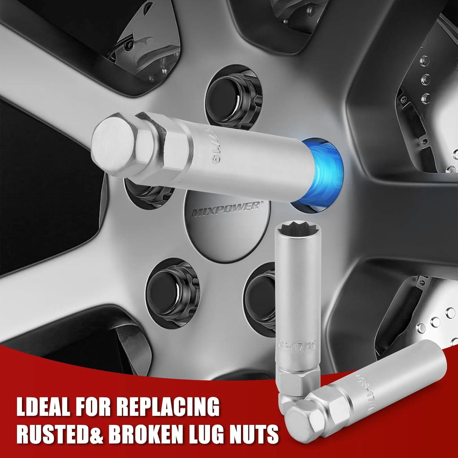 Juego de 2 Llaves de Tuerca Spline MIXPOWER 10 Puntos 17mm 19mm