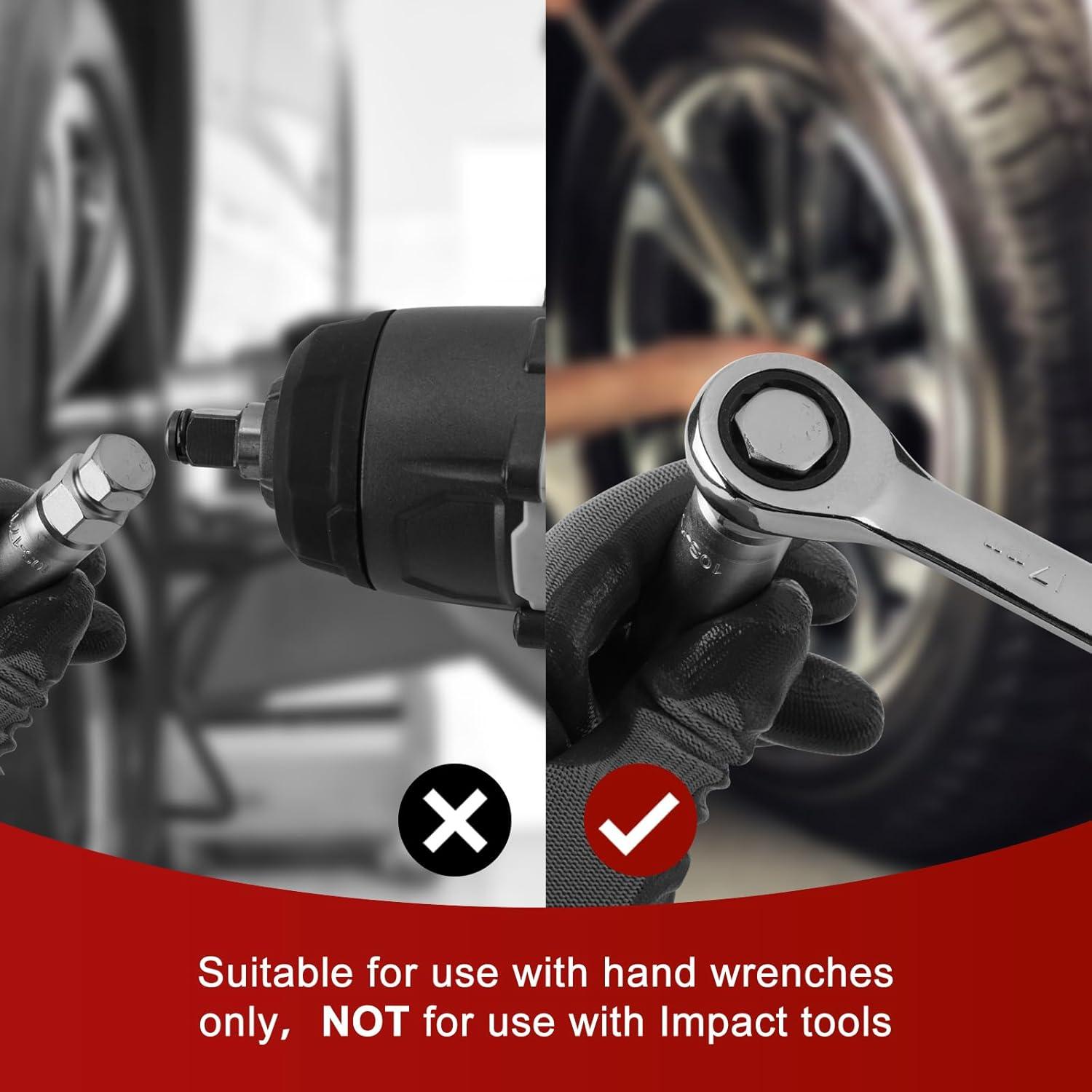 Juego de 2 Llaves de Tuerca Spline MIXPOWER 10 Puntos 17mm 19mm