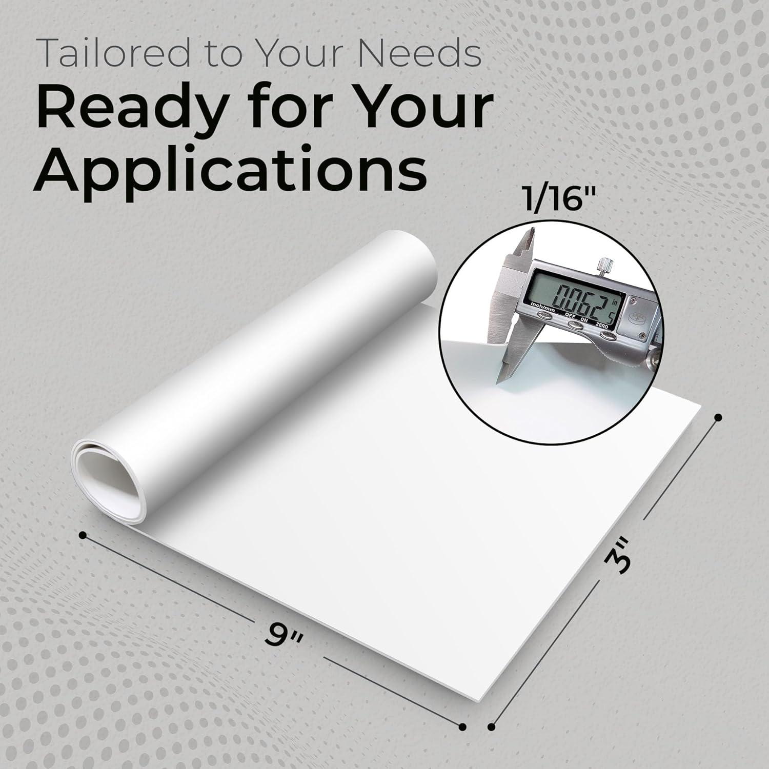 Hoja de Silicona Blanca 60A Grado Alimenticio 22.86x7.62cm