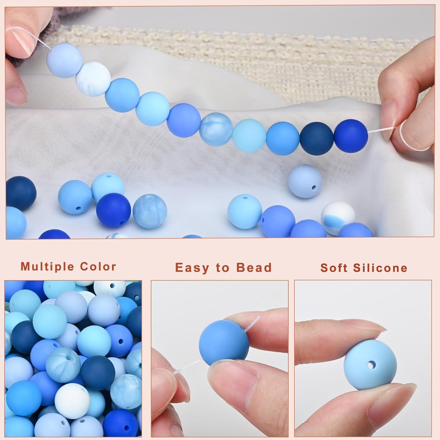 Cuentas de Silicona 15mm U-LIAN 150 Pcs Multicolor para DIY