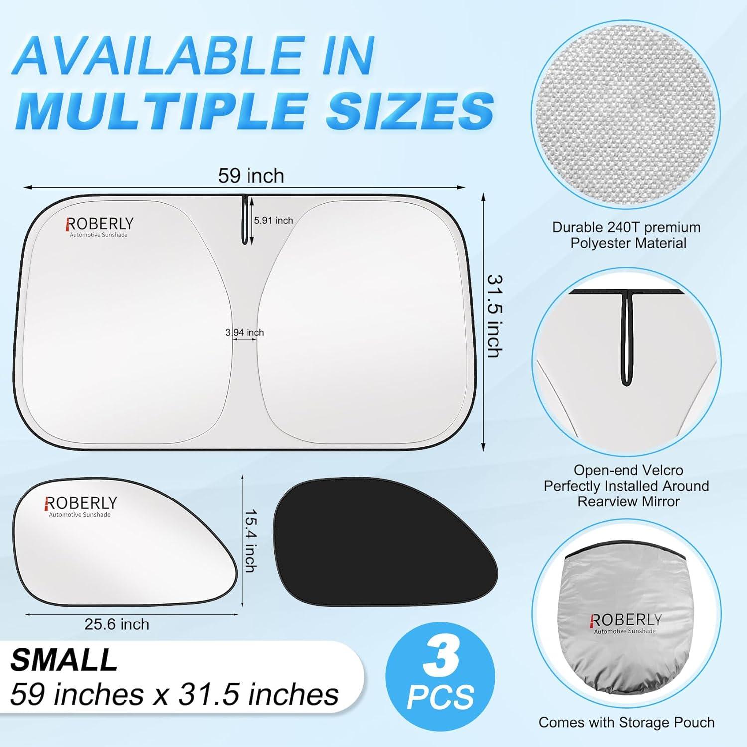 Protector Solar para Parabrisas Roberly 240T Plegable S 149.86x80.01cm