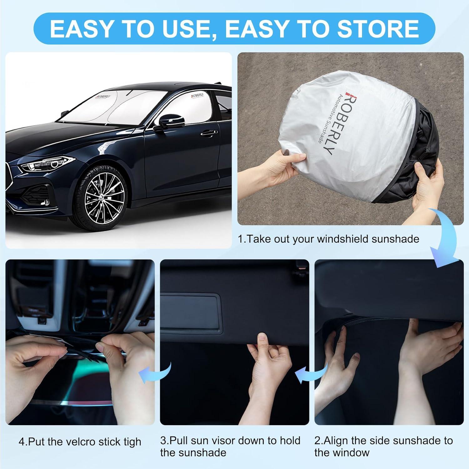 Protector Solar para Parabrisas Roberly 240T Plegable S 149.86x80.01cm