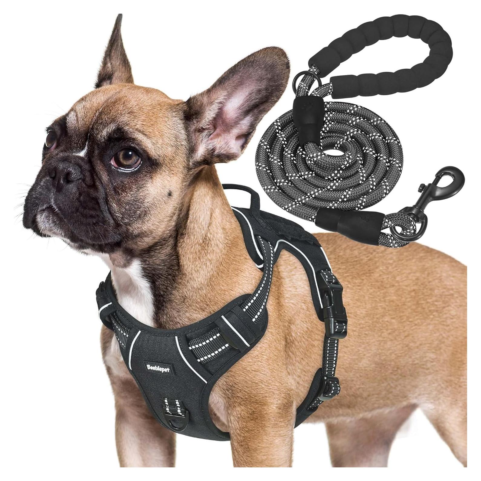 Arnés Táctico Beebiepet para Perros Pequeños Ajustable Negro