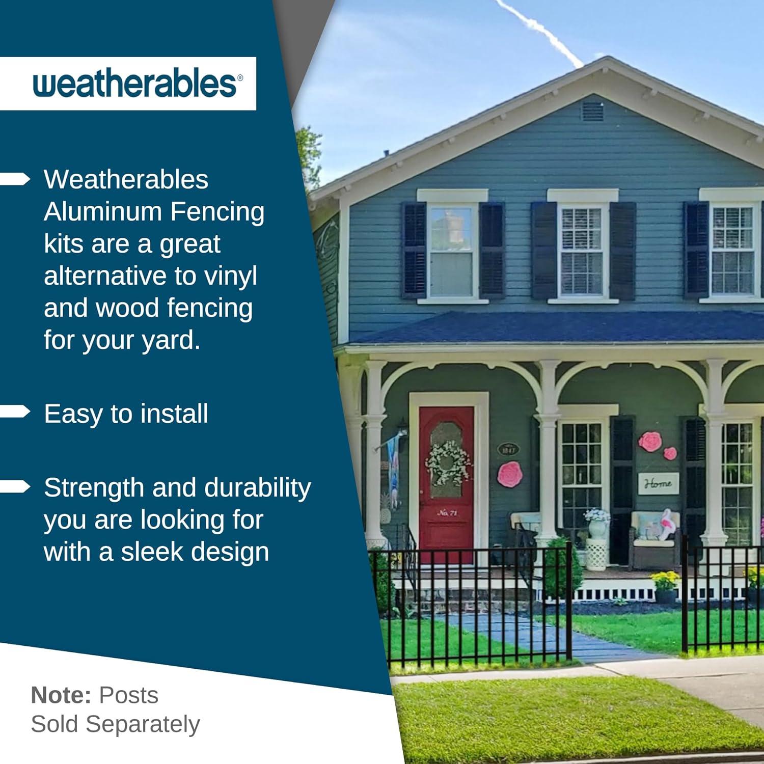 Kit de Cerca de Aluminio Weatherables Livingston 130 cm DIY