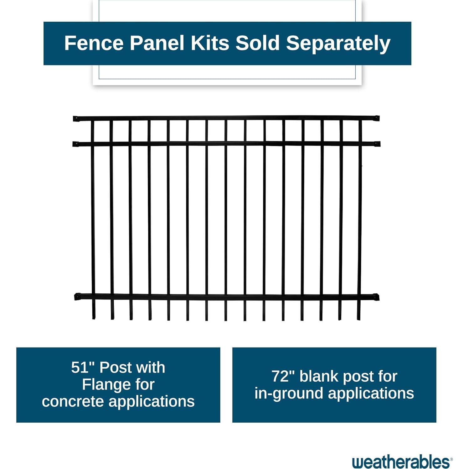 Kit de Cerca de Aluminio Weatherables Livingston 130 cm DIY