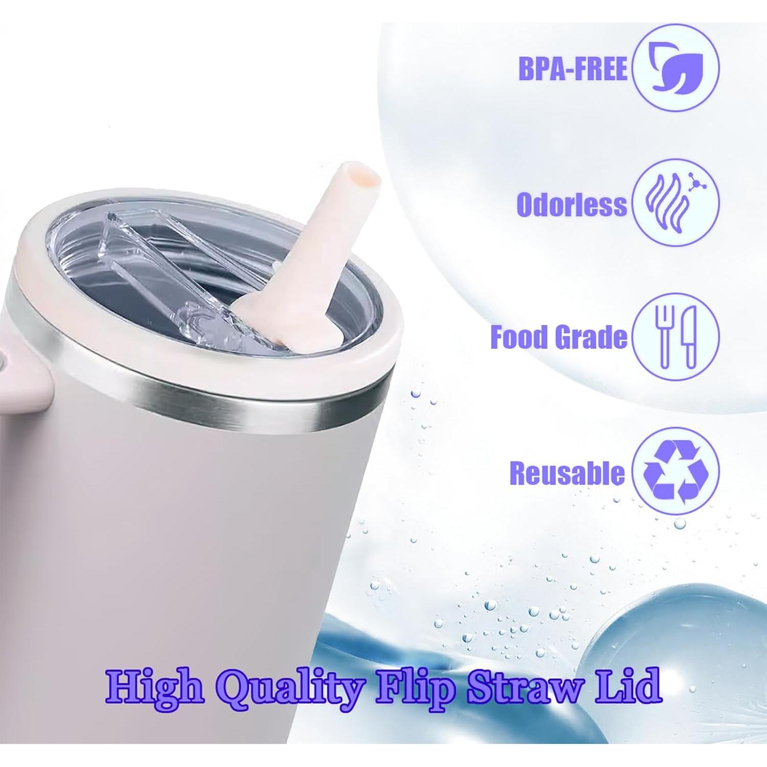 Juego de 2 Tapas de Popote Aooiiysd para Stanley 40 oz