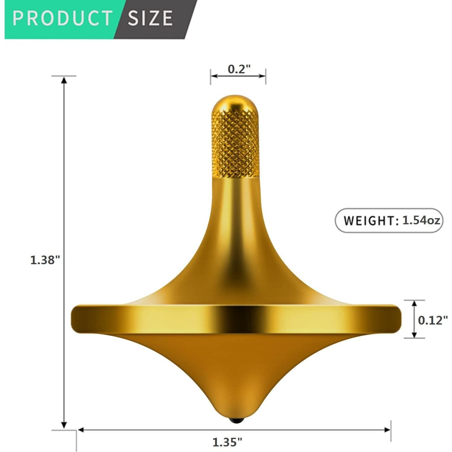 Trompo de Acero Inoxidable CHEETOP Grande Antiestrés 34mm