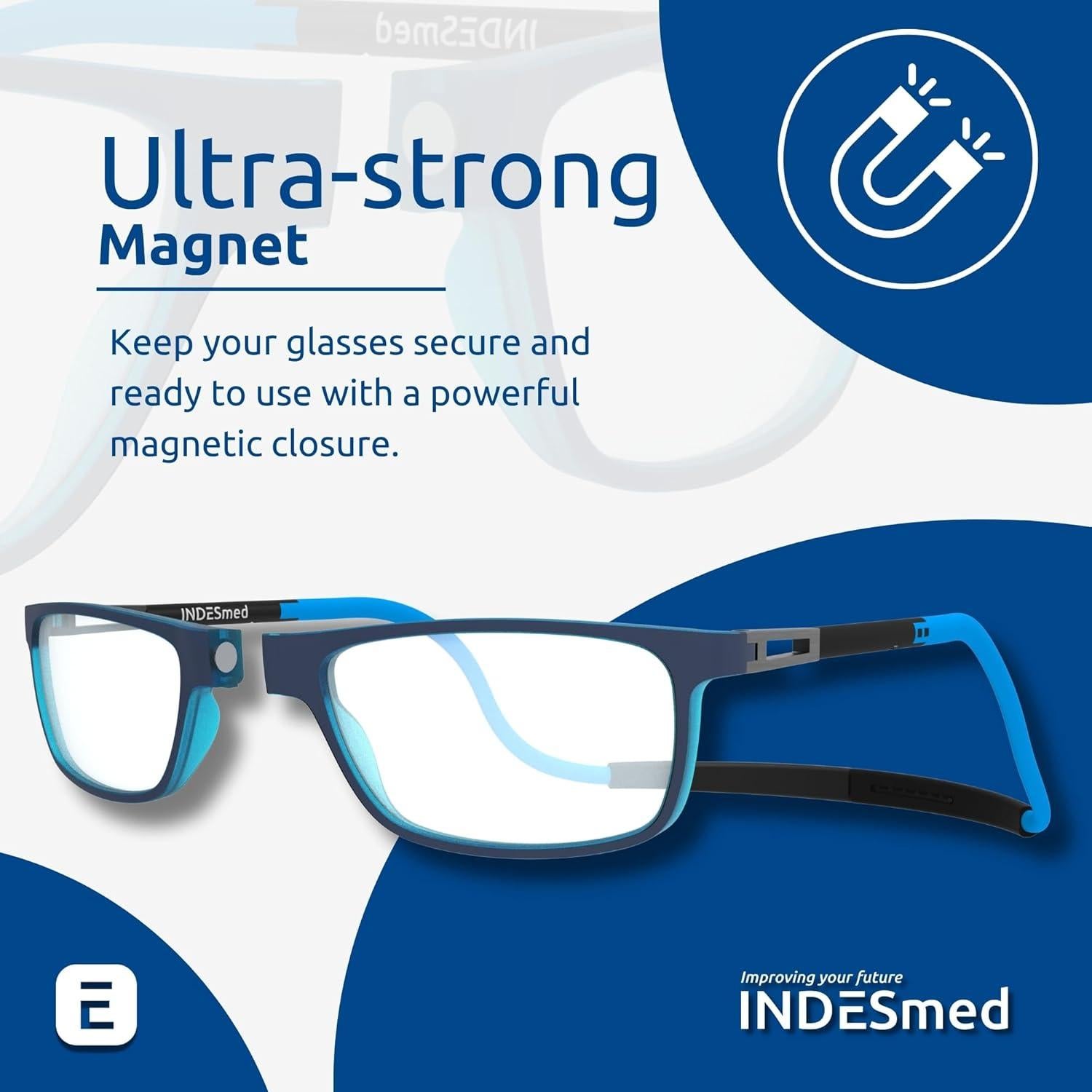 Gafas de lectura magnéticas INDESMED +1.0 a +3.0 filtro luz azul