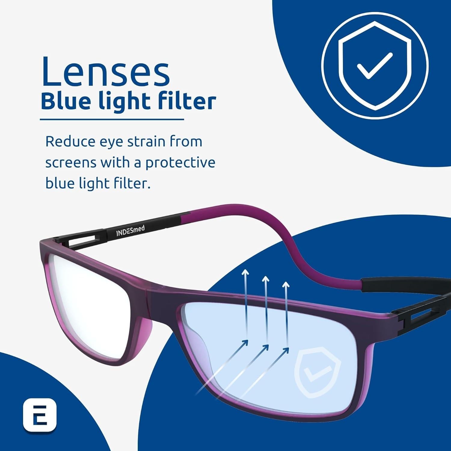 Gafas de lectura magnéticas INDESMED +1.0 a +3.0 filtro luz azul