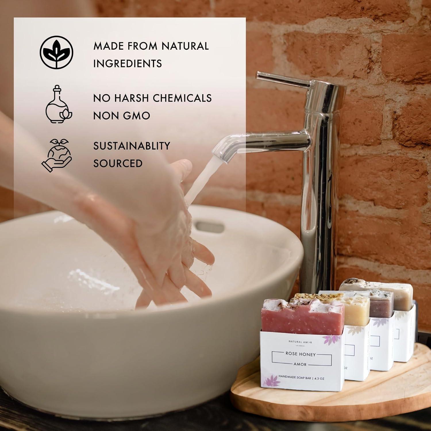 Set de Jabón Orgánico Natural Amor - 4 Barras de 121.9g