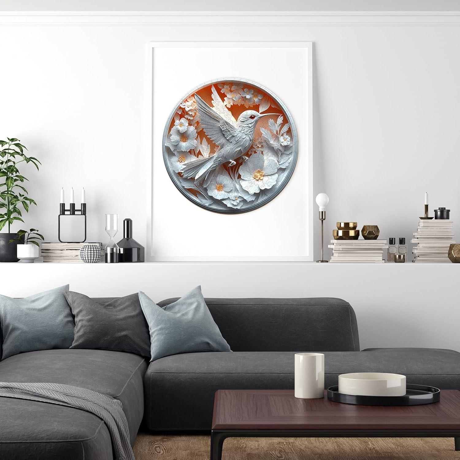 Rompecabezas de Madera 3D Lovpippi Colibrí 100 Piezas 21.5cm