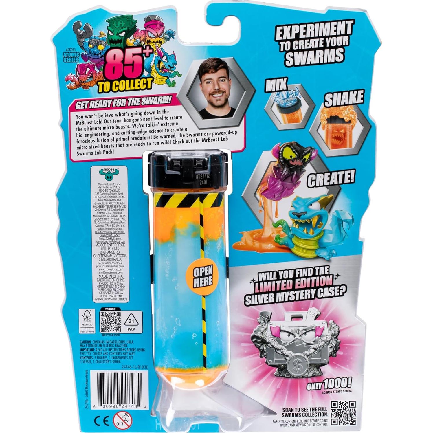 MrBeast Lab Swarms Atómico Paquete de 5 Figuras Micro 2.5cm