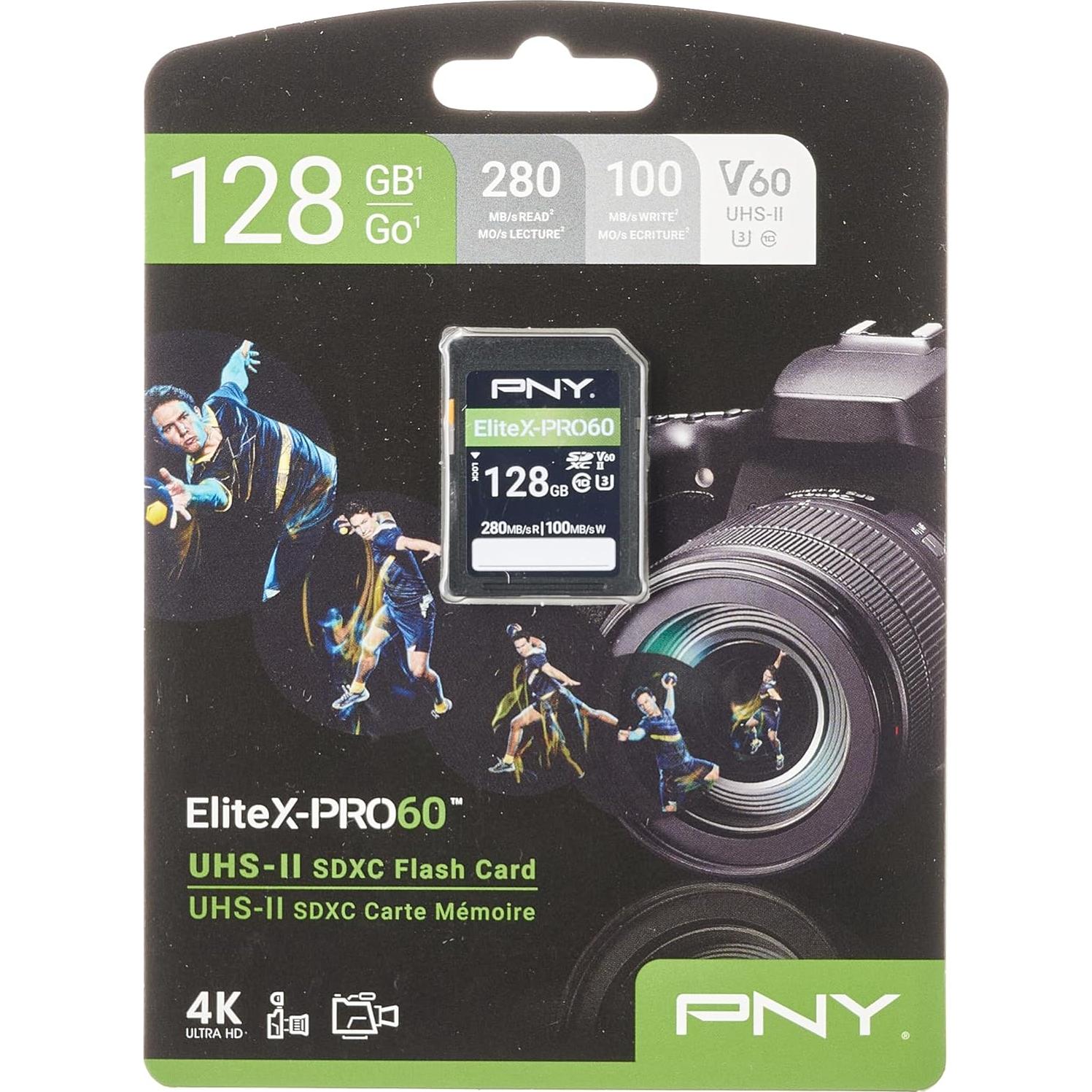 Tarjeta de Memoria PNY 128GB EliteX-PRO60 UHS-II 280MB/s