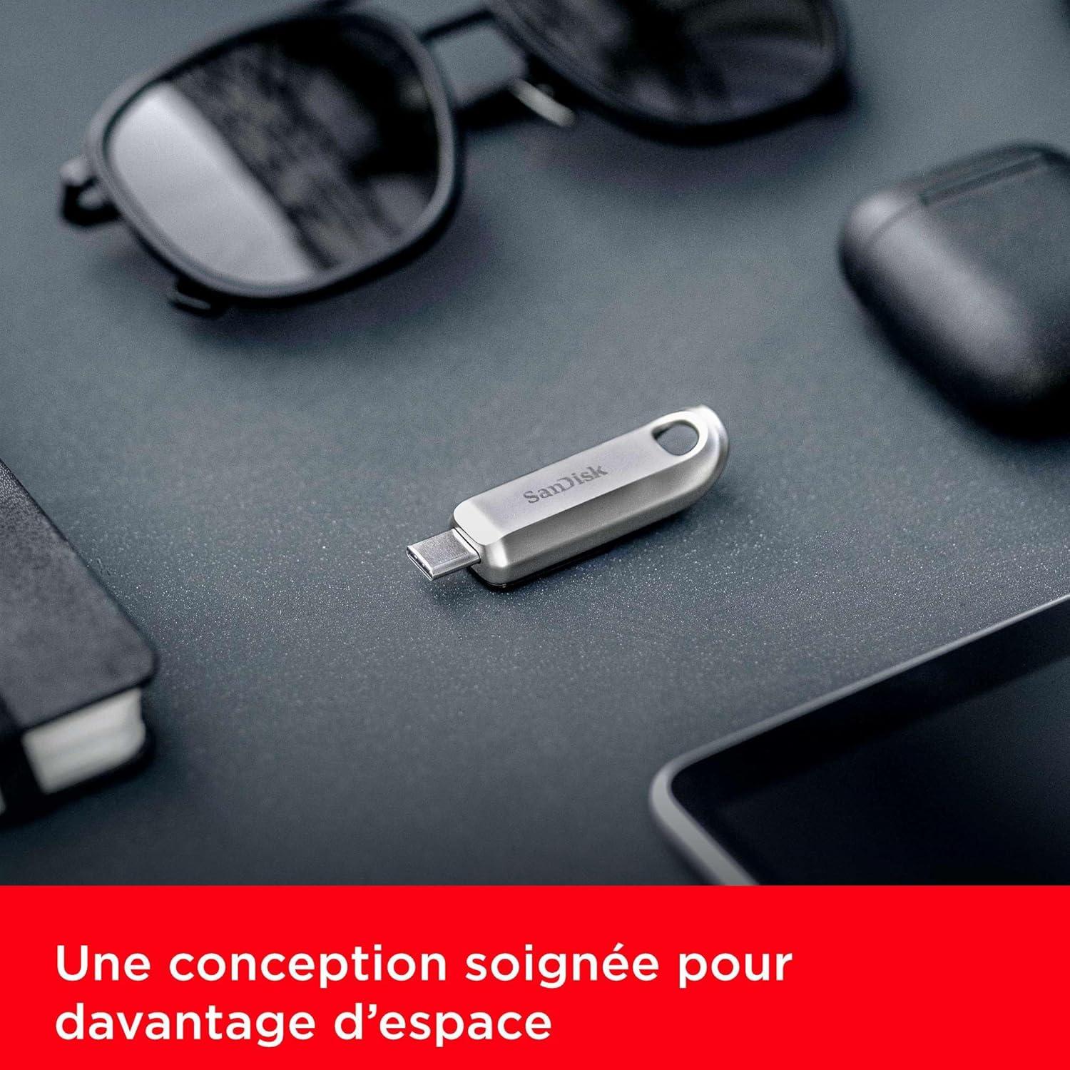 SanDisk Ultra Luxe 64GB USB Tipo-C - 300MB/s, Metal Premium